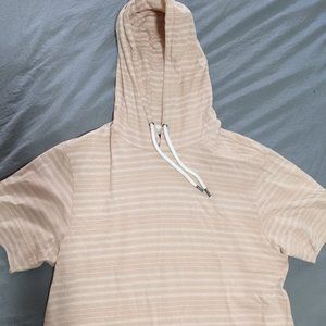 Orange Ezekiel Hooded Short Sleeve Tshirt Mens XL